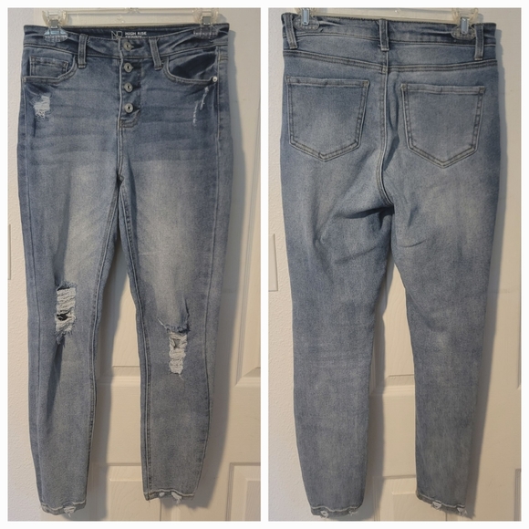 No boundaries 5 high rise skinny distressed denim jeans - Picture 1 of 14